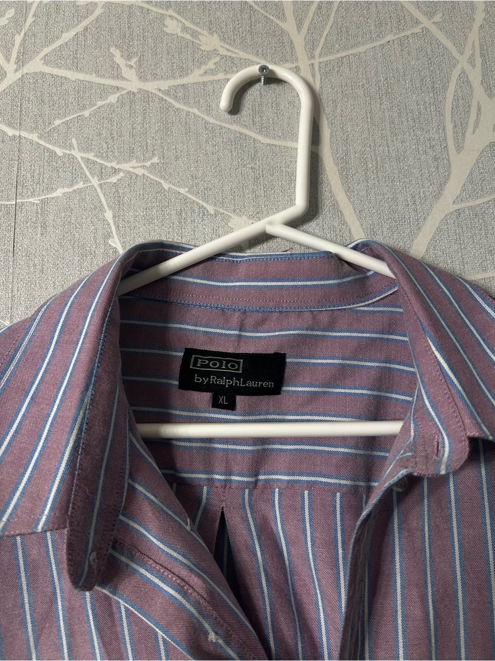 Vintage Polo Ralph Lauren Striped Long Sleeve Collared Shirt Pink - Picture 2 of 2